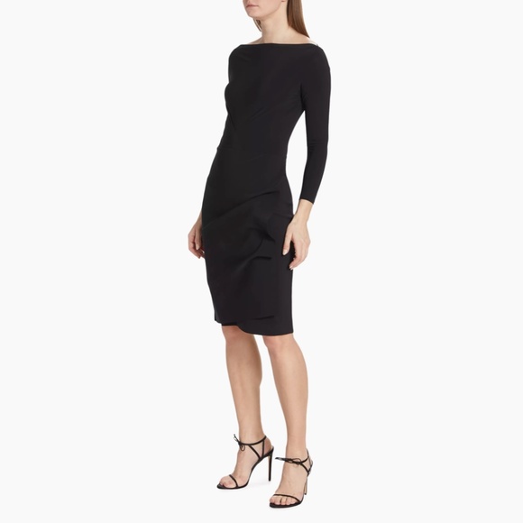 Chiara Boni La Petite Robe Cassandre Wrap-Effect Boatneck Dress - Picture 3 of 15